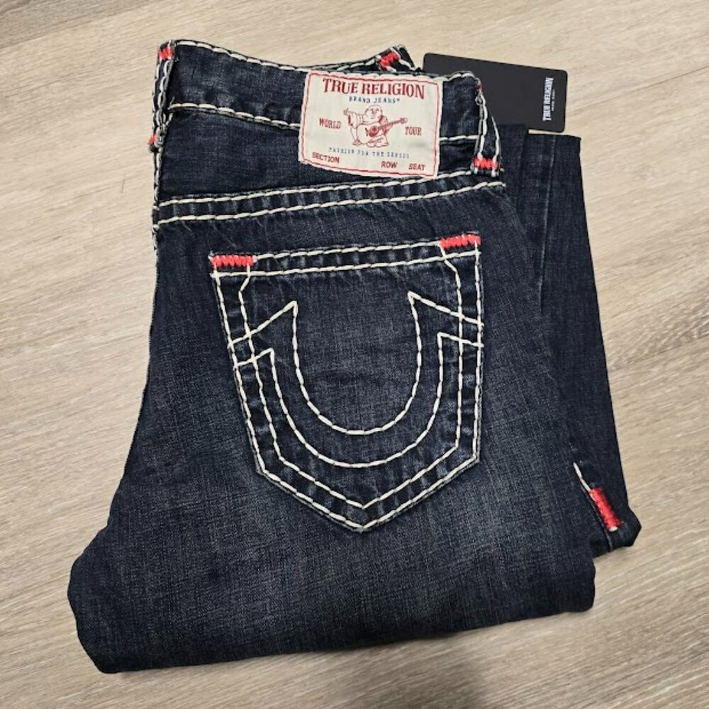 TRUE RELIGION RICKY SUPER T STITCH STRAIGHT JEAN SZ32